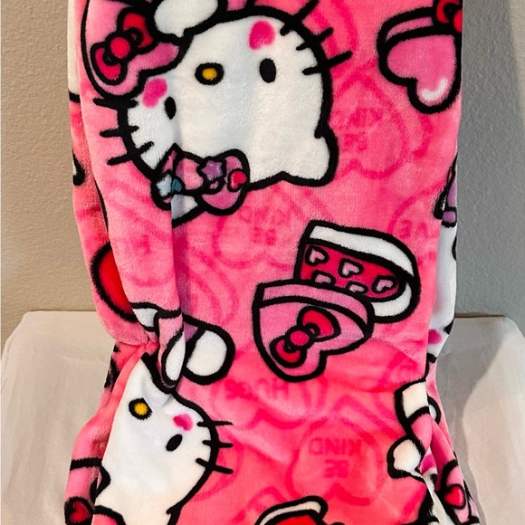 Hello Kitty Pink Silk Throw Blanket
